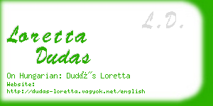 loretta dudas business card